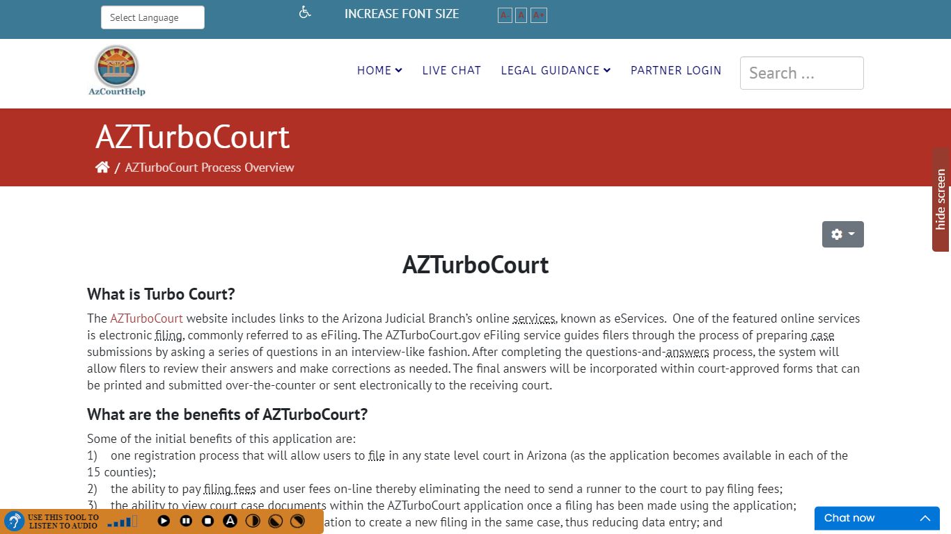 AZTurboCourt Process Overview - azcourthelp.org